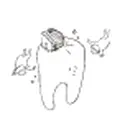 芦屋浜風のはいしゃさん神田歯科のロゴ